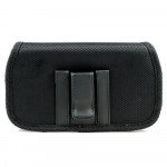 Wholesale Apple iPhone 5S Extendable Horizontal Vinyl Belt Pouch (Black)